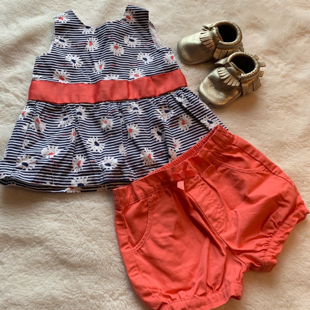 Little Me Peplum Top & Shorts Set